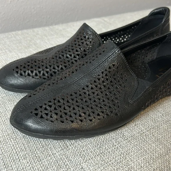 Sesto Meucci made in Italy perforated black loafers Sizee 7 - Picture 6 of 11